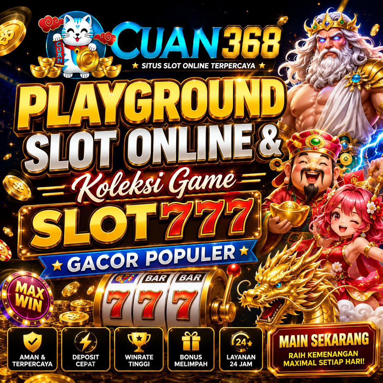 CUAN368 - Playground Slot Online & Koleksi Game Slot777 Gacor Populer